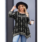 IN'VOLAND Plus Size Tops for Women 3/4 Sleeve Shirts Tunic Tops to Wear with Leggings Loose Fit Summer Fall Clothes