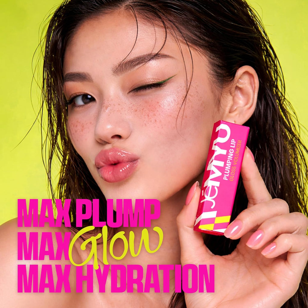 Je'MYU Korean Lip Gloss with Glycerin & Peptide – Instant Hydration & Plumping, Glassy Natural Pink Tint, Non-Sticky Daily Wear, 4.5 ml