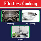 The Original Fasta Pasta Microwave Cooker w Lid and Built-in Strainer (Red)- No More Messes, Waiting for Water to Boil,or Sticky Noodles- Perfect Al Dente Pasta Every time- Patented, It Really Works!