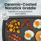 Chefman XL Electric Griddle with Removable Temperature Control, Immersible Flat Top Grill, Burger, Eggs, Pancake Griddle, Nonstick Extra Large Cooking Surface, Slide Out Drip Tray, 10 x 20 Inch