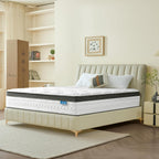 Queen Mattress, 12 Inch Cooling Hybrid Queen Size Mattress in a Box, Medium Firm with Gel Memory Foam & Pocket Coils, Motion Isolation, Pressure Relief, CertiPUR-US