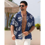 Aptro Men'S Hawaiian Shirt Short Sleeve Summer Beach Tropical Button Down Shirt