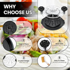 Chicken Shredder Tool Twist Large - 10'' Pro Meat Shredders For Chicken Breast,Visible Kitchen Gadgets Grinder Machine With Brush,Strong Anti-Slip Strip,Ergonomic Handle,Bpa Free (Black)
