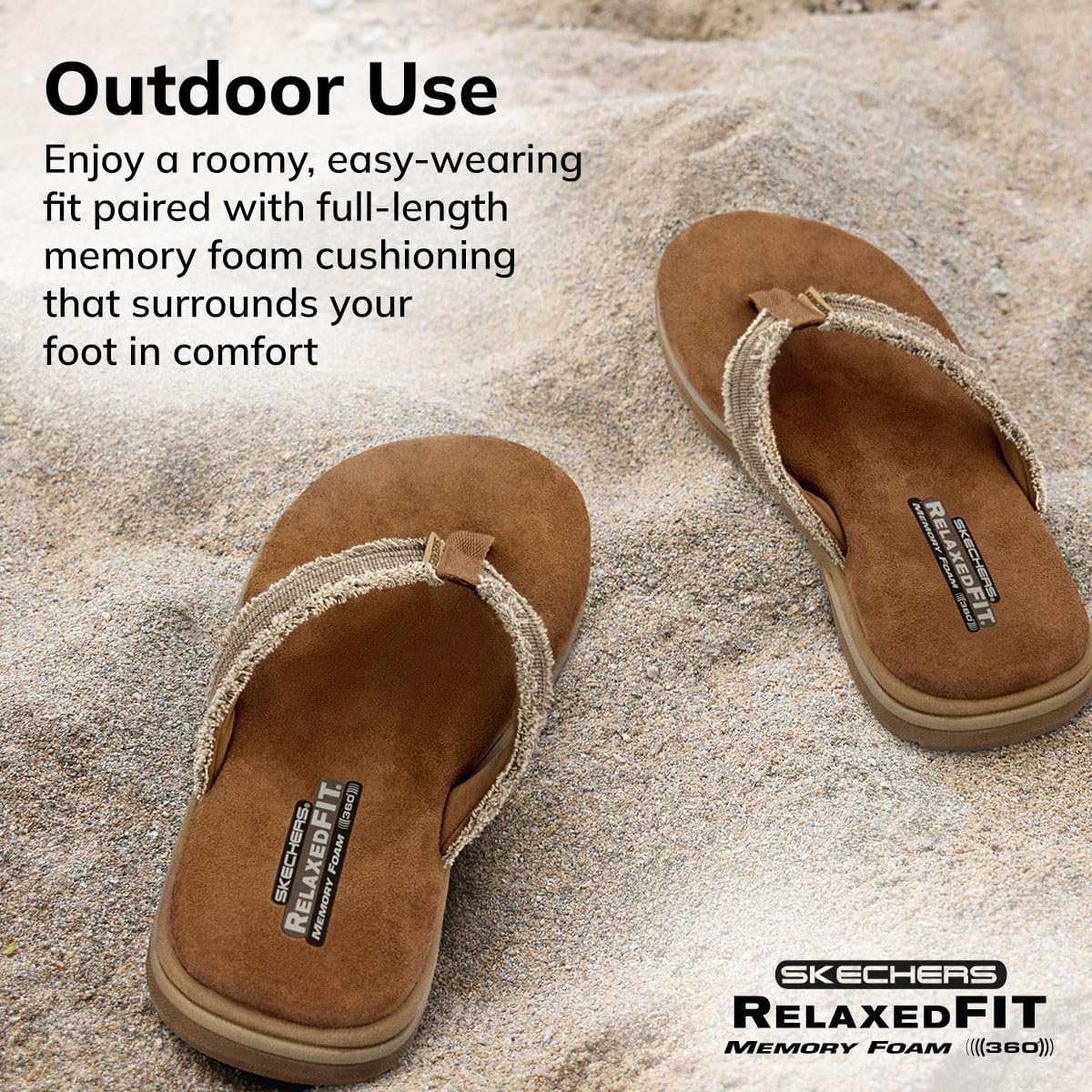 Skechers Men'S Relaxed Fit Supreme Bosnia Sandal