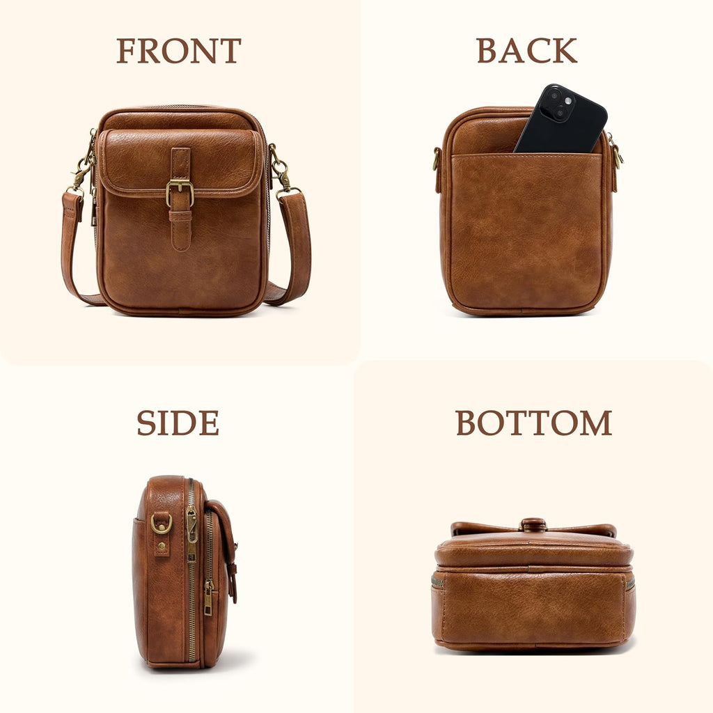 Small Crossbody Bag For Women With Card Slots Vegan Leather Messenger Bag Men Wallet, Cross Body Anti-Theft Shoulder Purse