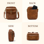 Small Crossbody Bag For Women With Card Slots Vegan Leather Messenger Bag Men Wallet, Cross Body Anti-Theft Shoulder Purse