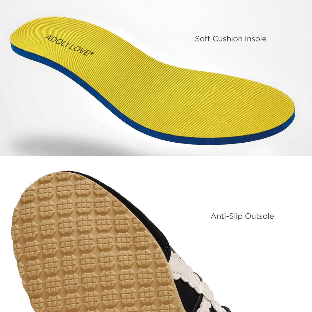 Ballet Sneakers For Women Mary Jane Flats Walking Shoes Slip On With Elastic Straps With Memory Foam Insole