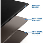 StepRite Kitchen Mats, 2PCS Kitchen Rugs, Cushioned Anti Fatigue Kitchen Mats for Floor, Non-Slip Standing Desk Mat, Waterproof Kitchen Rug Set for Kitchen, Floor, Office, 17.3"x30"+17.3"x47", Black