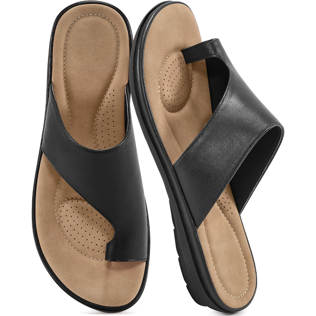 Reimferce Summer Flat Sandals For Women: Comfortable Walking Dressy Slides For 2026 - Ladies Orthopedic Casual Shoes Indoor Outdoor