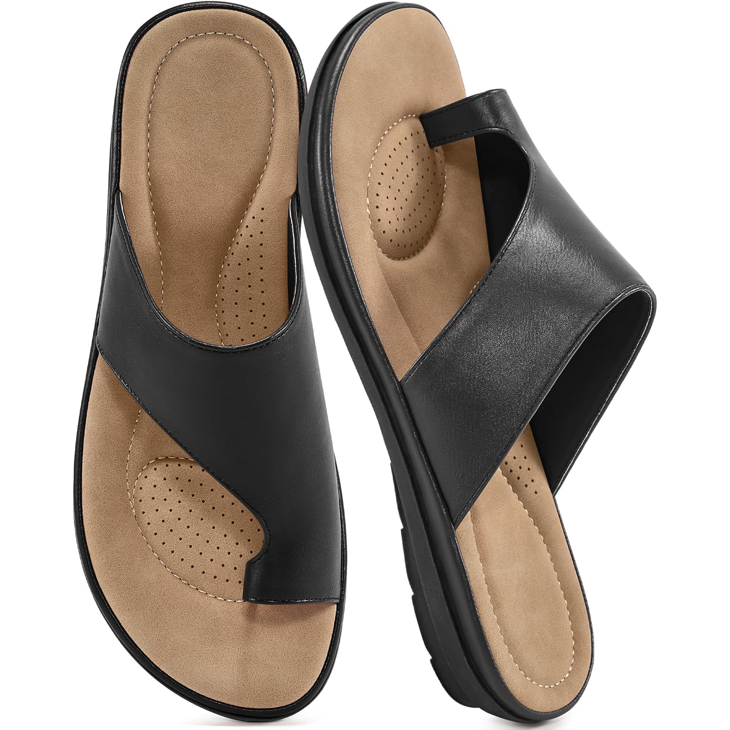 Reimferce Summer Flat Sandals For Women: Comfortable Walking Dressy Slides For 2026 - Ladies Orthopedic Casual Shoes Indoor Outdoor