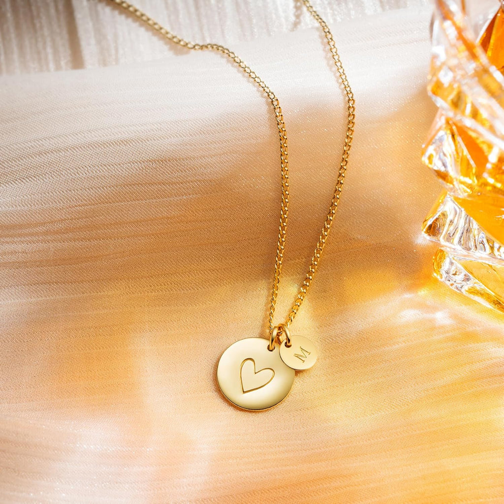 Endless Story Initial Necklaces for Women, Mothers day necklace, Sterling Silver, 14K Gold Filled & Rose Gold Filled Custom Dainty Letter Necklace, Mom Necklace with Kids Initials, Gift for Mom or Her