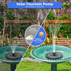 Solar Fountain For Bird Bath, Solar Water Fountain With Multiple Nozzles & Fixed Pipes, Upgraded Version 3.5W Solar Water Pump, Suitable For Bird Bath, Garden, Courtyard, Fish Tank, Outdoor