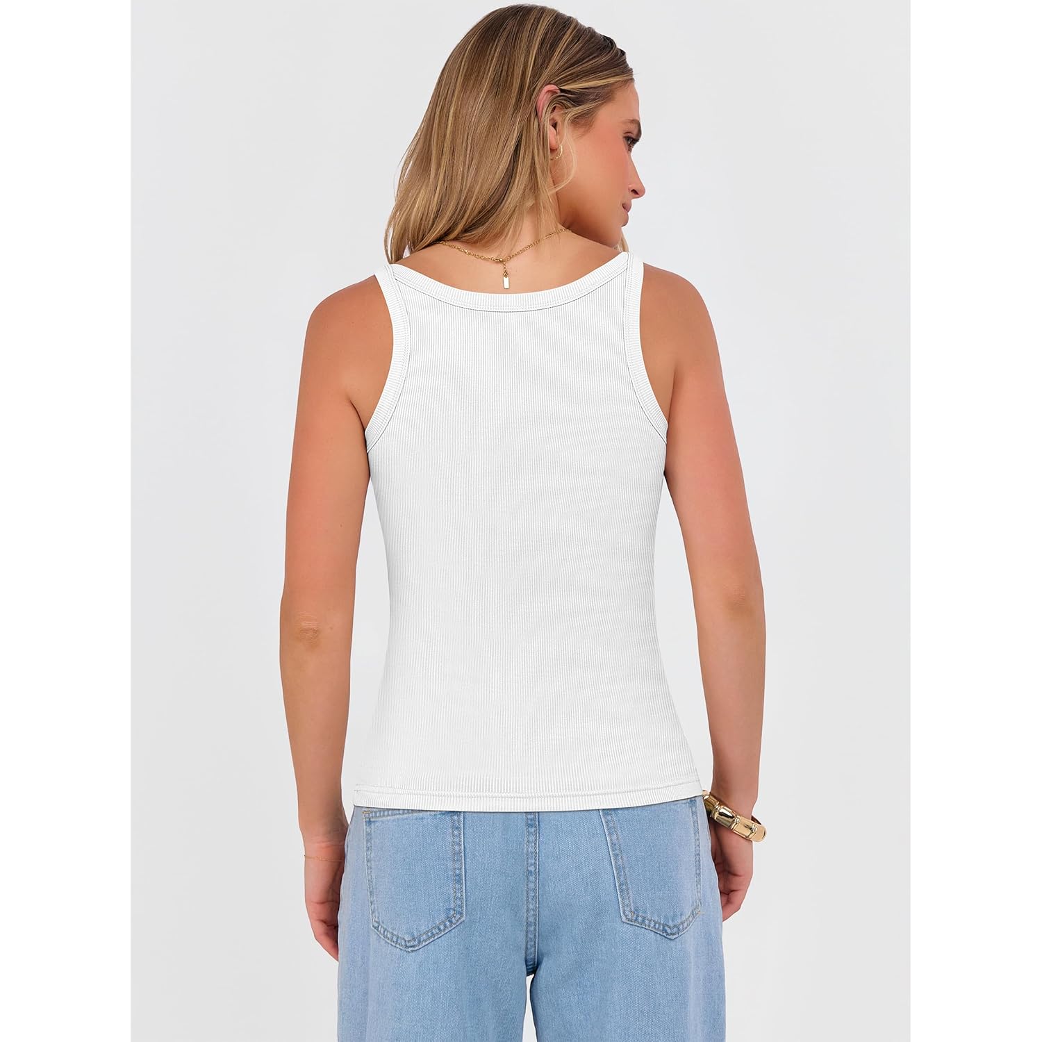V Neck Tank Tops for Women Ribbed Knit Camisole 2026 Summer Casual Sleeveless Slim Fitted Basic Cami Shirts Clothes