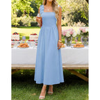 Zesica Women'S Summer Spaghetti Strap Maxi Dress 2026 Tie Shoulder Square Neck Flowy Wedding Guest Party Beach Long Dresses