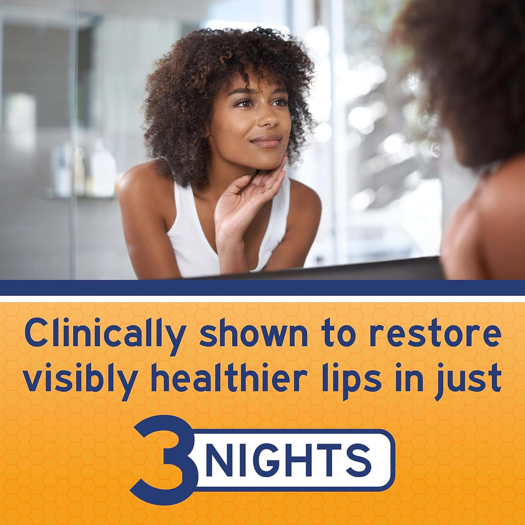 Neosporin Lip Health Overnight Renewal Therapy White Petrolatum Protectant And Moisturizer To Nourish & Repair Dryness, Helps Relieve, Prevent, Hydrate, & Protect, 0.27 Oz, 2 Pack