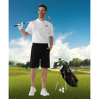 Six Islands Men'S Golf Hybrid Shorts 9 Inch Inseam With Pockets Quick Dry Stretch Flat Front Casual Work Dress Shorts For Men