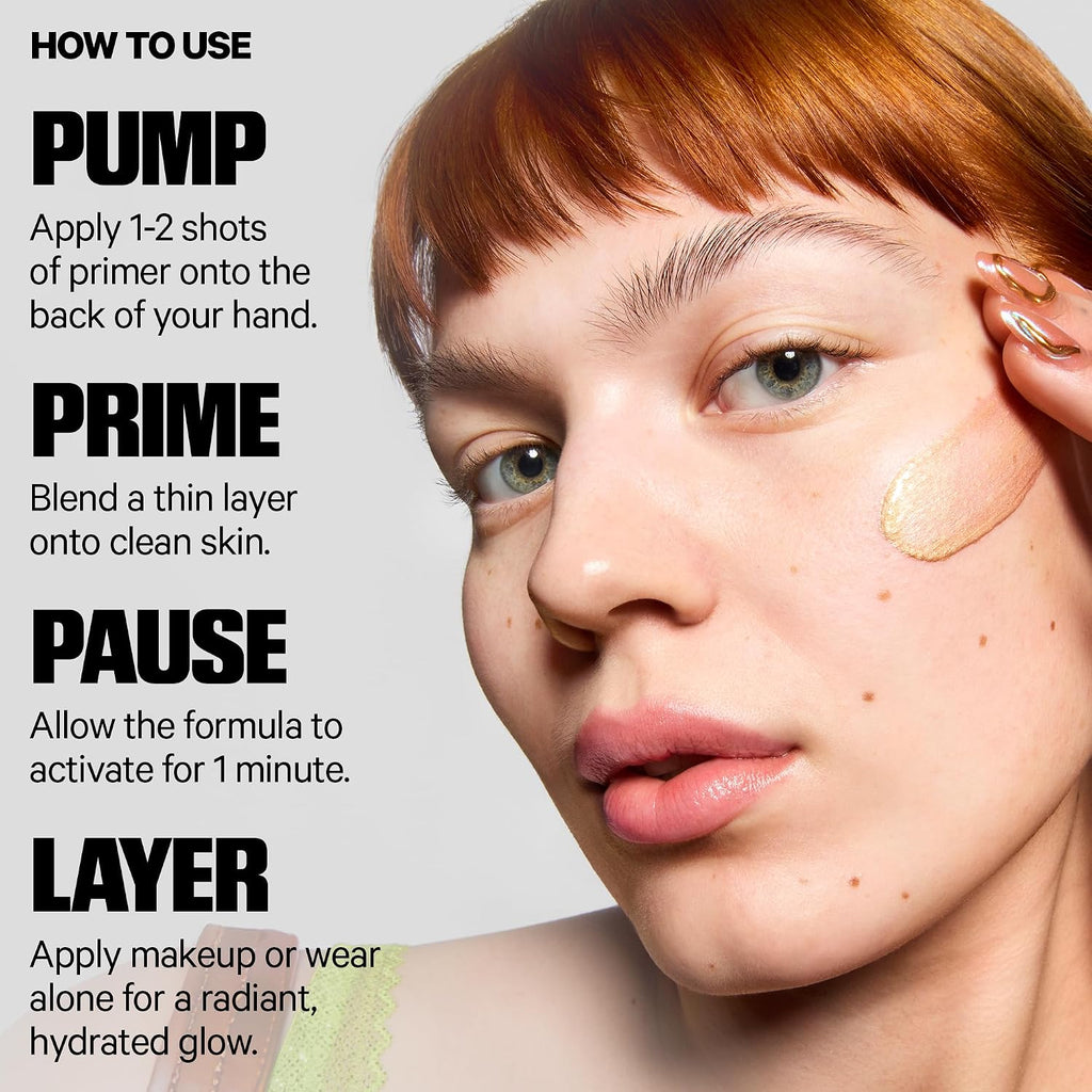 Milk Makeup Hydro Grip + Glow Primer With Hyaluronic Acid – Illuminating Face Primer Grips Makeup For Up To 12 Hours – Silicone-Free, Hydrating Formula With Radiant, Golden Finish – 1 Oz