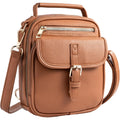 Vegan Leather Crossbody Bag For Women With 2 Straps, Small Messenger Bag With Anti Theft Zipper Pocket Vintage Shoulder Bag