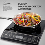 Duxtop 1800W Portable Induction Cooktop Countertop Burner, Black 9100Mc/Bt-M20B