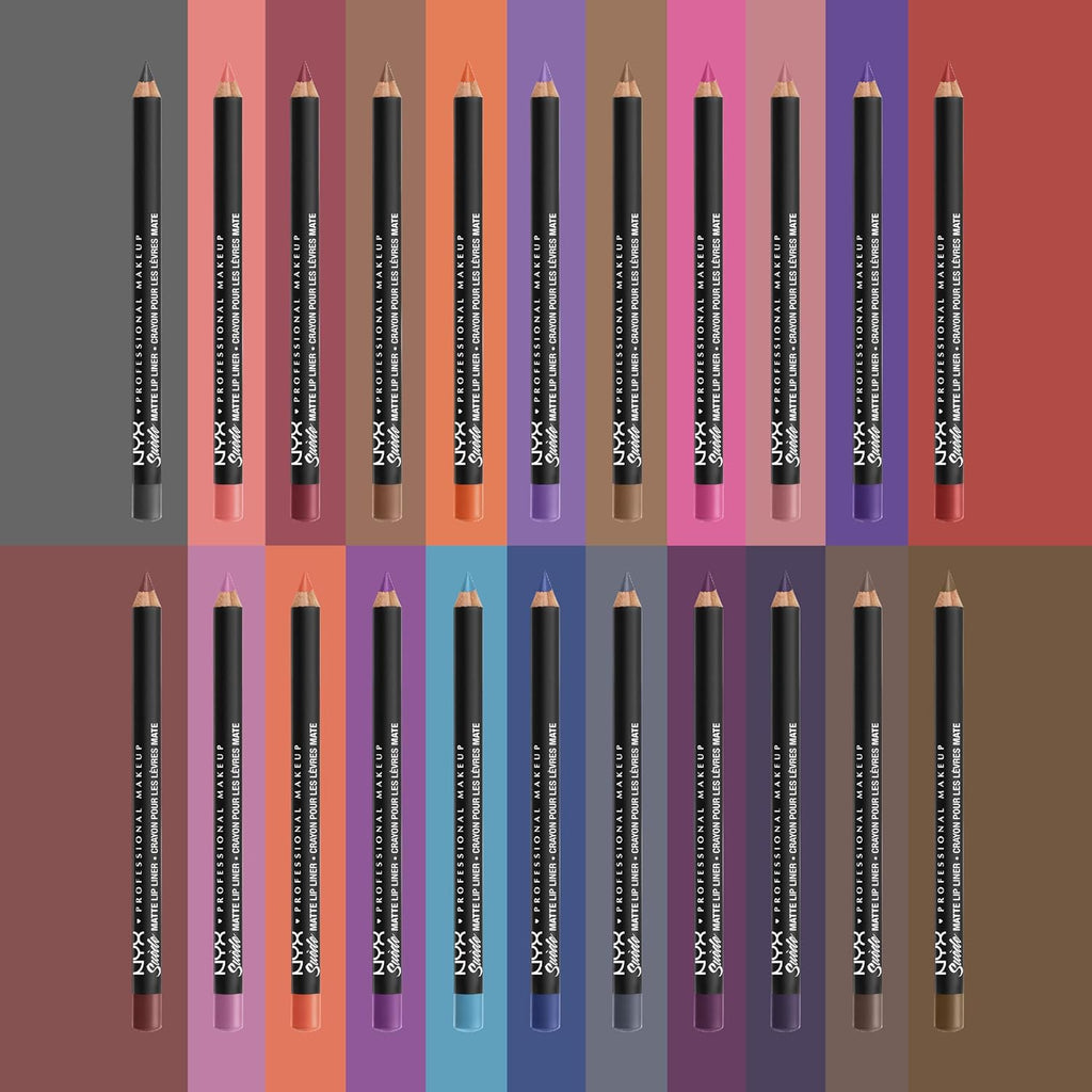 NYX PROFESSIONAL MAKEUP Suede Matte Lip Liner, Velvety-Smooth, Long-Lasting Formula For A Defined Lip Makeup Look - Moonwalk (Purple)