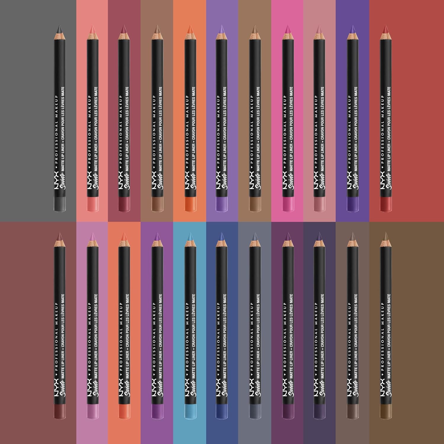 NYX PROFESSIONAL MAKEUP Suede Matte Lip Liner, Velvety-Smooth, Long-Lasting Formula For A Defined Lip Makeup Look - Moonwalk (Purple)