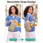 Bagsmart Small Crossbody Bags For Women, Puffer Sling Bag Fanny Packs, Purses Hobo Handbag For Daily Travel Hiking