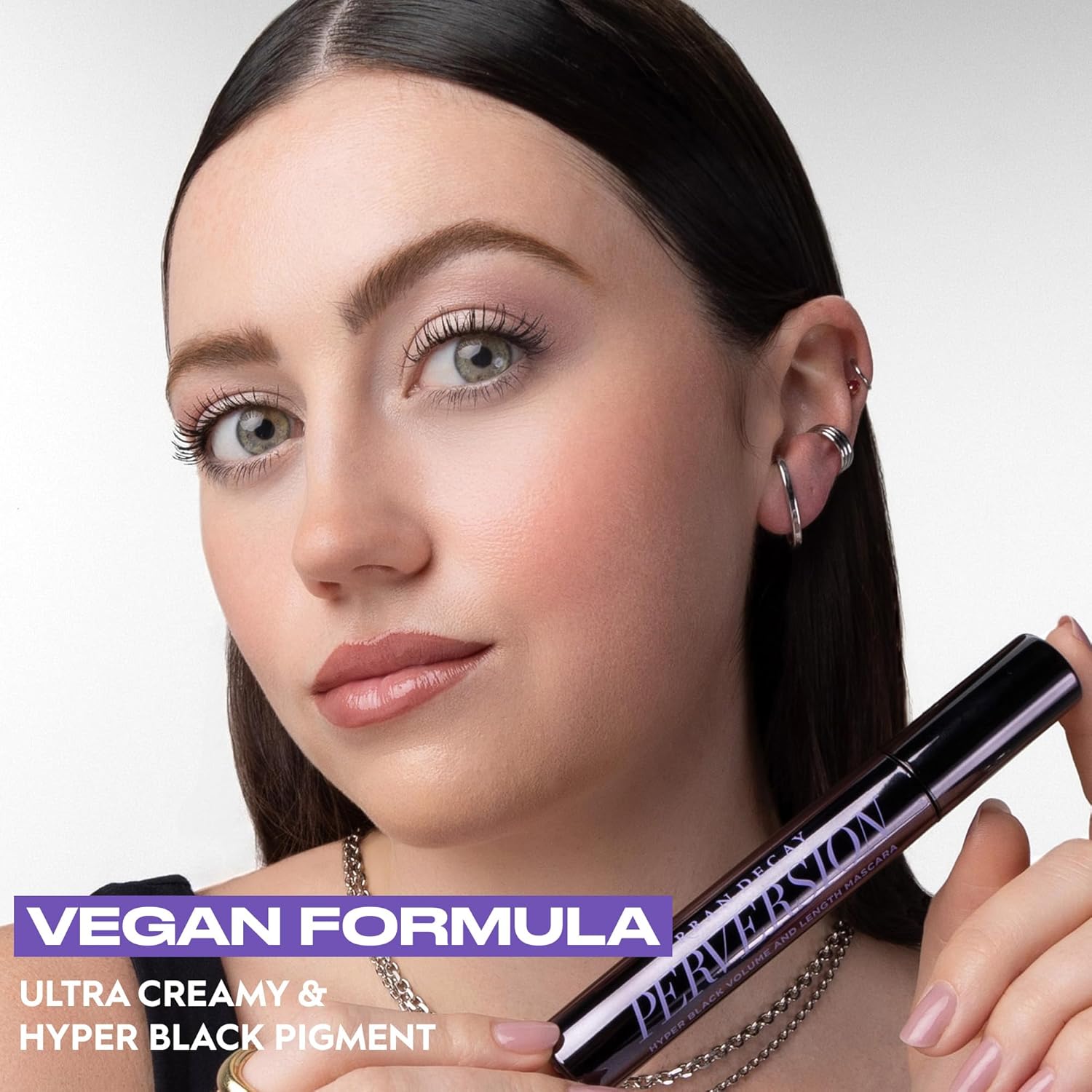 Urban Decay Perversion Volumizing Mascara - Black Lengthening & Volumizing Mascara, Smudge-Resistant, Flake-free, Up to 16HR Wear, Buildable, Curls & Separates Lashes, Vegan Formula, Cruelty-free
