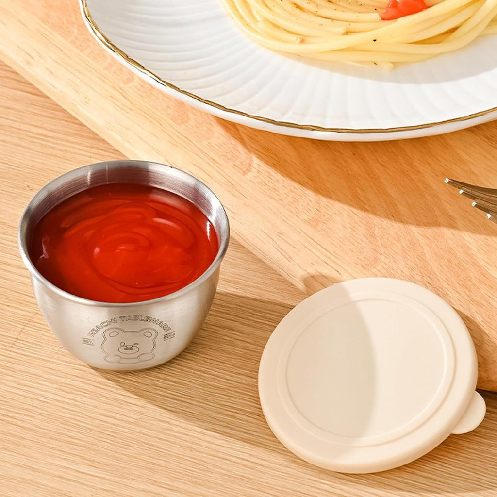 Stainless Steel Food Storage Containers Metal Food Storage Containers Leakproof Silicone Lids, 1Pcs Stainless Steel Seasoning Box Household Seasoning 1Pcs