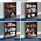 Sauder Miscellaneous Storage 3-Shelf Bookcase/ Book Shelf, Select Cherry Finish