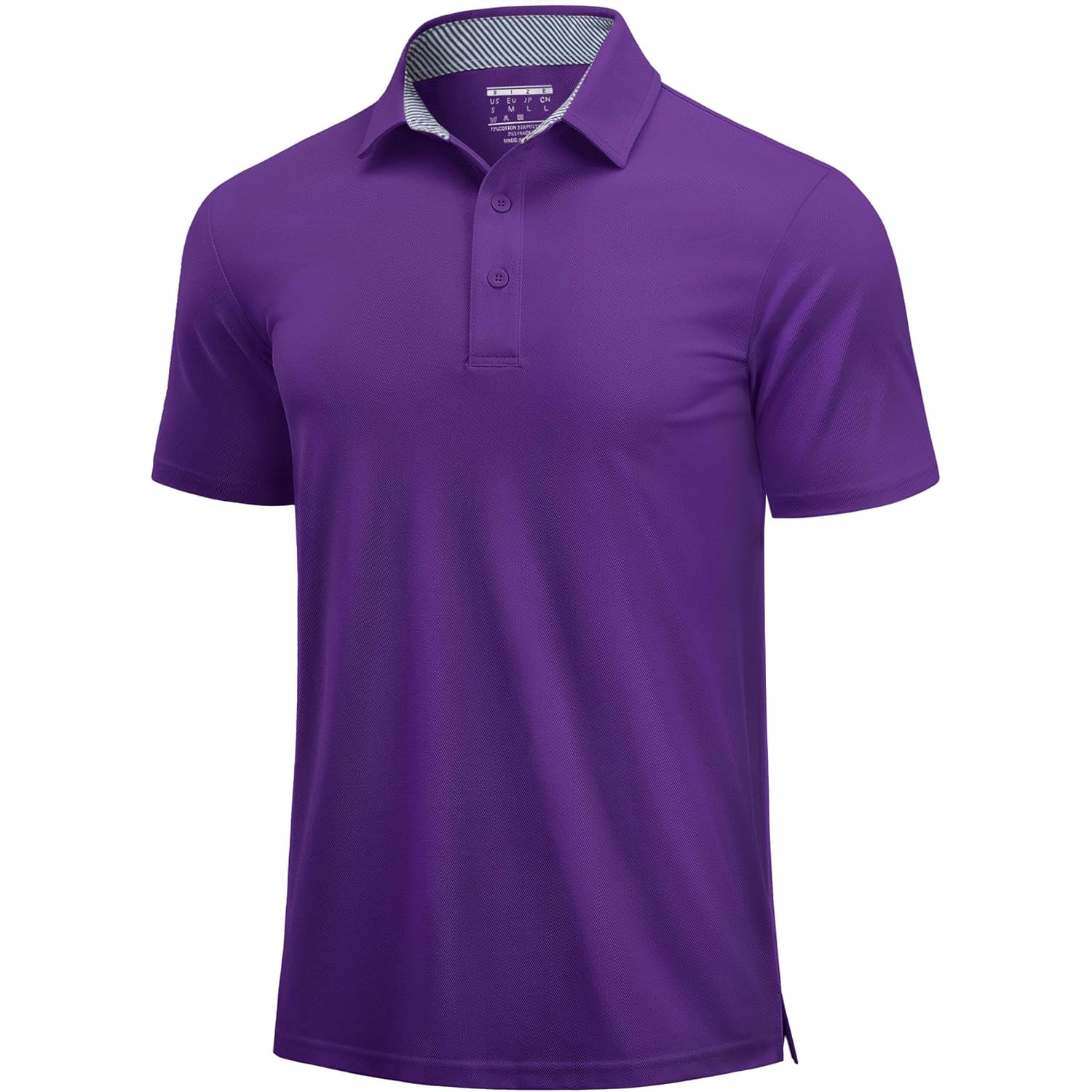 Cotrasen Men'S Polo Shirts Short Sleeve Cotton Pique 3 Buttons Golf Shirts Classic Fit Casual Performance T-Shirt