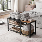 Shoe Bench,Shoe Organizer，Holds Up To 570 Lb，12 X 30.7 X 17.3Inches，3-Tier Shoe Storage Bench,Entryway Bench With Cushioned Seats,For Shoe Rack In The Bathroom,Entryway,Bedroom,Living Room