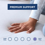 Tempur-Adapt (Supreme) 3" Memory Foam Mattress Topper, Queen,White