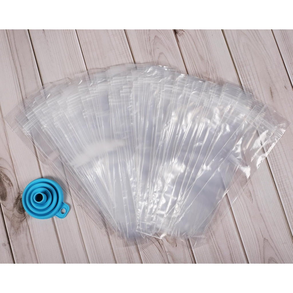 300 Disposable Ice Popsicle Mold Bags Comes With A Funnel, Bpa Free Freezer Tubes, Healthy Snack Yogurt Stick Juice Fruit Smoothies Ice Freezing