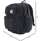 Carhartt 35L Triple-Compartment Backpack, Durable Pack With Laptop Sleeve And Duravax Abrasion Resistant Base, Black