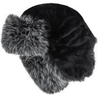 PURFUN Fuzzy Faux Fur Ushanka Russian Hat for Men Women, Winter Plush Full Hood Earflap Cap Cycling Ski Hunting Trapper Hat