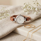 Burei Women Watches Simple Leather Strap Watch Analog Quartz Watches Small Thin Ladies Watch Bracelet Band Wristwatch, Gifts For Women