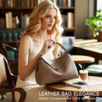 Leather Crossbody Bag For Women, Multiple Compartments For Everyday & Travel