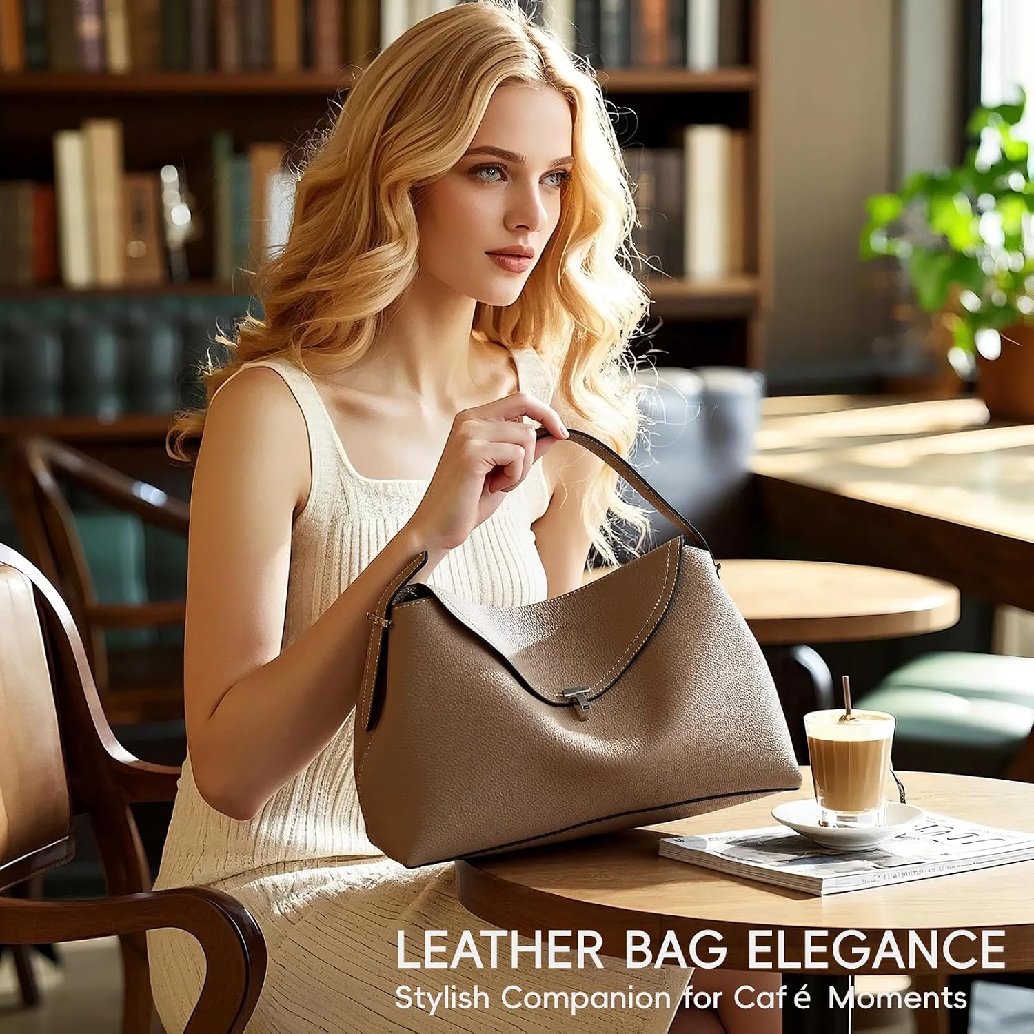 Leather Crossbody Bag For Women, Multiple Compartments For Everyday & Travel