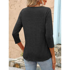 Women 3/4 Length Sleeve Tops 2026 Summer Tshirts Boat Neck Tunic Shirt Basic Tee Blouse Fall Travel Outfits Clothes
