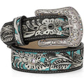 TRIWORKS Western Belts for Women Cowgirl,Cowboy Bling Country Turquoise Belts for Jeans Pants Dresses