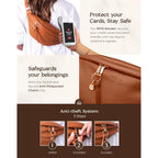 Anti Pickpocket Bag - Rfid Crossbody Bag For Travel, Adjustable Strap Multiple Compartments Anti Theft Crossbody Bags For Women Vegan Travel Size Essentials Crossbody Bags For Women Large Size