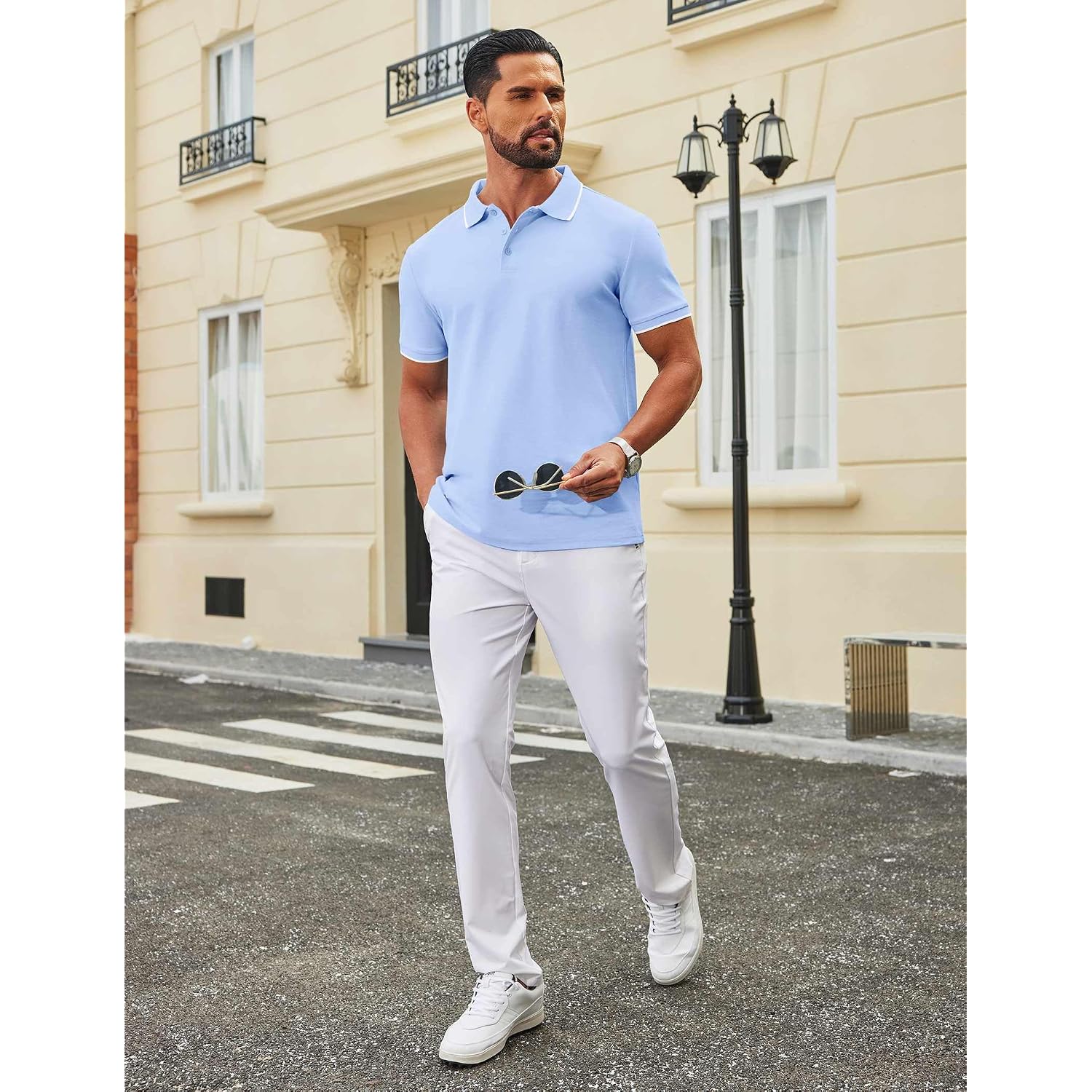 Coofandy Men'S Polo Shirts Classic Short Sleeve Polo T Shirts Cotton Pique Casual Summer Fashion Golf Shirt