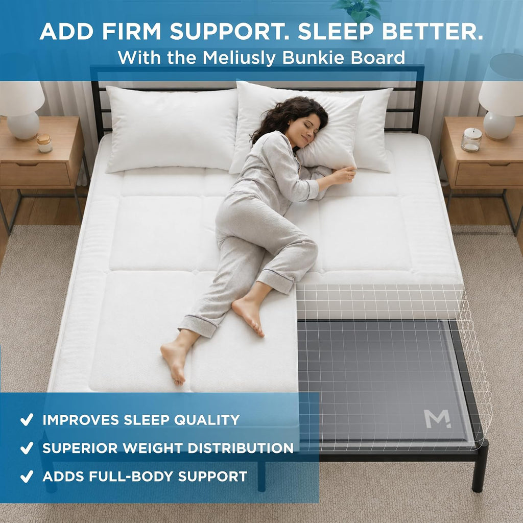 Original Bunkie Board Queen Size (60X80) - Non-Slip Breathable Bed Support Board For Slatted Bed Frame, Anti-Sag Under Bed Support, Noise Minimizing Bed Board