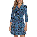 Woweny 3/4 Sleeve Dress For Women With Pockets V Neck Upf 50+ Casual Sun Dress Breathable Quick Dry Beach Vacation
