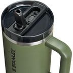 STANLEY Quencher ProTour Flip Straw Tumbler with Leakproof Lid 40 oz | Built-In Straw and Handle | Cup Holder Compatible for Travel | Insulated Stainless Steel Cup | BPA-Free | Dried Pine VRT