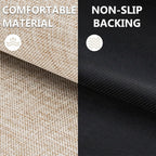 Ultra Thin Indoor Door Mat 17"X29", Low-Profile Door Mat Indoor Entrance, Non Slip Rubber Backing Inside Doormat Washable Welcome Front Entryway Dirt Trapper Entry Mat, Khaki