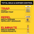 Victor Outdoor Mole & Gopher Poison Peanuts 4-Pack | Zinc Phosphide Rodenticide Bait For Mole And Gopher Killer Pest Control In Yards And Lawns, 6 Oz Per Container, M6006-4