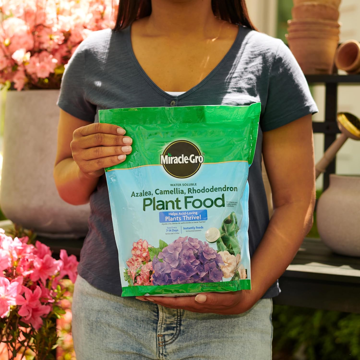 Miracle-Gro Water Soluble Azalea, Camellia, Rhododendron Plant Food, 5 Lb. | Fertilizer For Acid-Loving Plants & Flowers