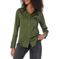 Amazon Essentials Women'S Regular-Fit Satin Button Down Shirt (Available In Plus Size)