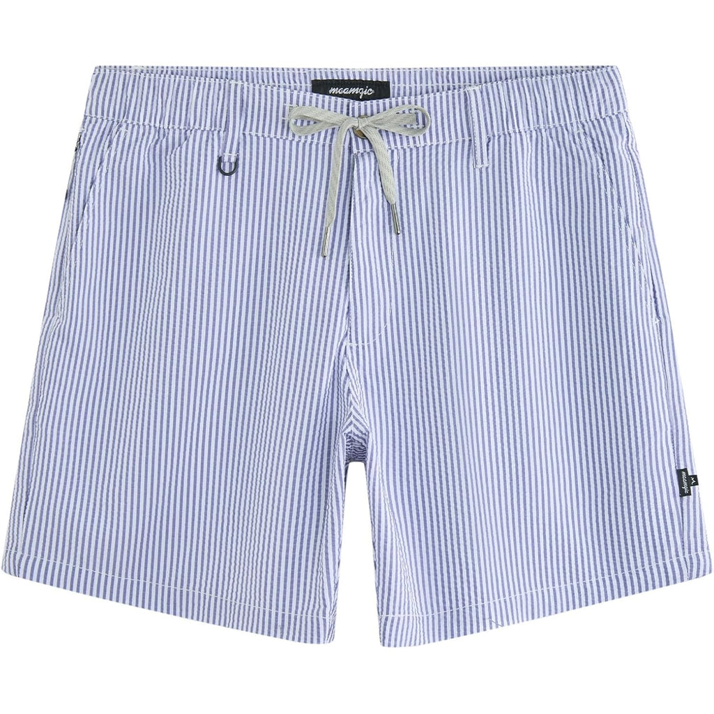 Maamgic Men'S 5/7 Inch Seersucker Shorts Casual - 6 Pockets Mens Summer Dress Drawstring Stretch Quick Dry Work Beach Shorts